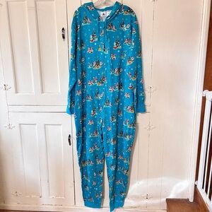 Disney Adult Onsie Pajama Coverall Mickey & Friends Christmas Holiday Size 3X